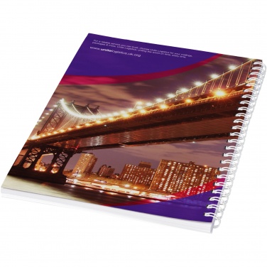 Logo trade advertising products picture of: Desk-Mate® A5 spiral notebook with printed back cover